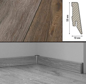 Плинтус МДФ Kronotex Ktex1 D 4731 2400x58x19 мм, 1 м.п.