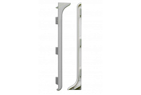 Заглушки (пара) Bonkeel из ПВХ для алюминиевого плинтуса AL80, серые