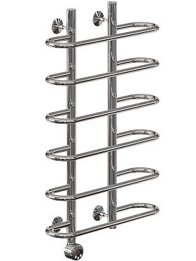 Полотенцесушитель электрический Ника MIX ВИРАЖ 80x50, левый тэн, хром