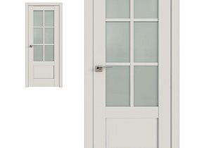 Межкомнатная дверь Profil Doors экошпон серия U 103U Дарк Вайт полотно со стеклом матовым