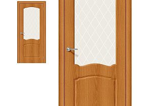 Межкомнатная дверь Браво Винил Start Альфа-2 Milano Vero, стекло White Сrystal