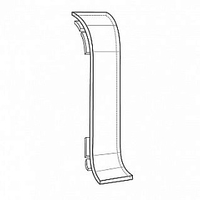 Соединитель для плинтуса Deconika Д-П85-С (пластиковый с кабель-каналом) 036 Платиново-серый 85мм