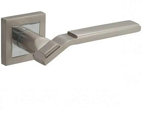 Ручка на квадратной розетке Bravo Z-203 SN/C, Комбинация матового никеля и хрома