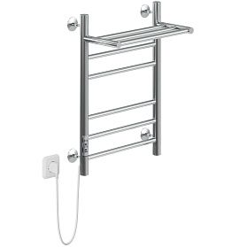 Полотенцесушитель электрический кабельный Ника WAY-2 60x40 с полкой, левый тэн, хром