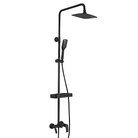 Смеситель Lemark Tropic LM7002BL для ванны и душа "Тропический душ", черный