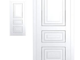 Межкомнатная дверь Profil Doors экошпон серия U 25U Аляска глухое полотно (молдинги серебро)