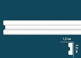 Молдинг Перфект гладкий AD407 18х38х2440 мм, 1 м.п.