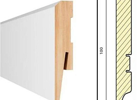 Плинтус Aberhof Art 1001 МДФ под покраску (без монтажной планки), 1 м.п.