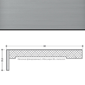 Наличник телескопический Максимум 88/15 2100x88x25,5мм для дверей с отделкой эмалью, Светло серый