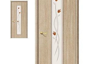 Межкомнатная дверь Браво Финиш Флекс Direct Браво Финиш Флекс 22Х Л-21 БелДуб, стекло Фьюзинг