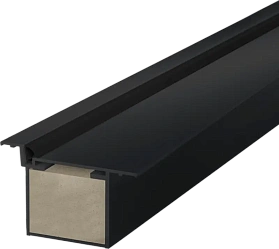 Дверная коробка INVISIBLE ОПТИМ BLACK ANOD без присадки R Черный 2 стойки (2350мм, запил под 45°) и перекладина 1050мм 