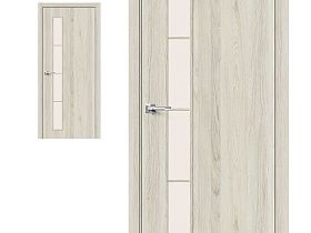 Межкомнатная дверь Браво Эко Шпон Тренд-4 Luce, стекло Magic Fog