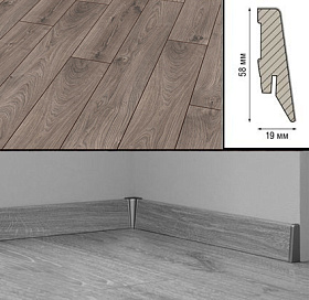 Плинтус МДФ Kronotex Ktex1 D 3592 2400x58x19 мм, 1 м.п.