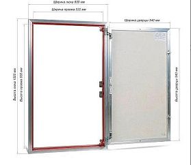 Люк ревизионный под плитку нажимной Практика "ЕвроФОРМАТ-Р" ЕТР 60х100