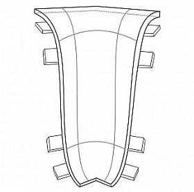 Угол внутренний для плинтуса Идеал Классик-55, К-П55-В 346 Махагон, 55мм