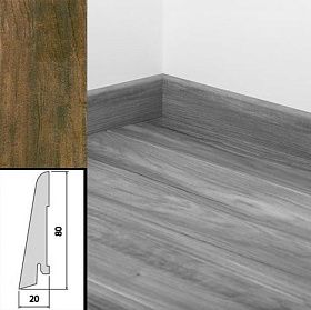 Плинтус шпонированный Tarkett 80x20 Art Bronze Age, 1 м.п.