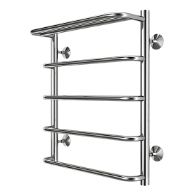 Полотенцесушитель водяной Larusso Стандарт с полкой П5 500х600, нижнее, хром