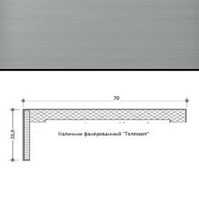Наличник телескопический Максимум 6 2100x70x25,8мм для дверей с отделкой эмалью, Светло серый