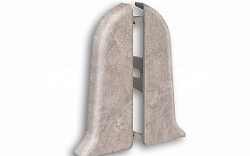 Торцевая заглушка (пара) для плинтуса Идеал Классик-55, К-П55-Тп 549 Лофт светло-бежевый, 55мм