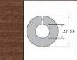 Обвод для труб Идеал 22 мм 293 Орех темный
