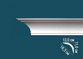 Карниз Перфект гладкий AB105 120х110х2400 мм, 1 м.п.