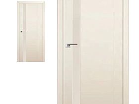 Межкомнатная дверь Profil Doors экошпон серия U 62U Магнолия сатинат полотно со стеклом Перламутровый лак