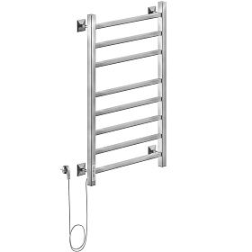 Полотенцесушитель электрический кабельный Ника STEP-2 80x50, левый тэн, хром