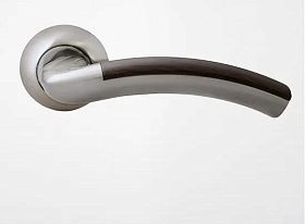 Межкомнатная дверная ручка Rossi LIBERA LD 27-1 SN/CP BW Никель матовый/никель/ВЕНГЕ