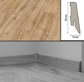 Плинтус МДФ Kronotex Ktex1 D 3661 2400x58x19 мм, 1 м.п.