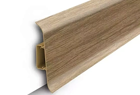 Напольный плинтус Идеал Классик К-П85п (пластиковый с кабель-каналом), 272 Сосна золотистая 2200мм/85мм/22мм, 1 м.п.