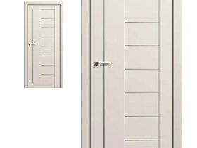 Межкомнатная дверь Profil Doors экошпон серия U 17U Магнолия Сатинат полотно со стеклом матовым