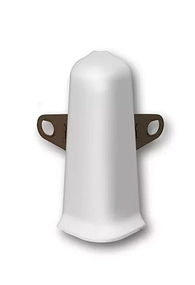 Угол наружный для плинтуса Deconika Д-П55-Нк (пластиковый с кабель-каналом) 002 Светло-серый  55мм