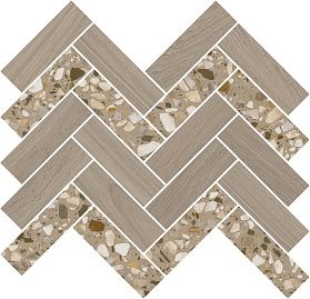 Декор Kerama Marazzi T042/SG5269 Монтиони мозаичный коричневый светлый матовый 34x35,5x0,9