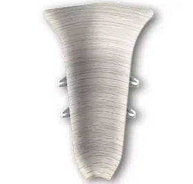 Угол внутренний для плинтуса Идеал Классик-85,К-П85-В 252 Ясень белый, 85мм