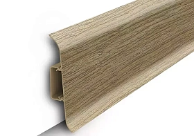 Напольный плинтус Идеал Классик К-П85п (пластиковый с кабель-каналом), 213 Дуб Северный 2200мм/85мм/22мм, 1 м.п.