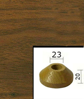 Кольцо массивное для обвода труб Pedross 23х20 Орех