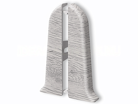 Торцевая заглушка (пара) для плинтуса Идеал Классик-70, К-П70-Тп 432 Дуб платиновый, 70 мм