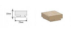 Стойка Т (п)для дверей Браво, Л-11 (ИталОрех) для складных дверей