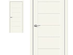 Межкомнатная дверь Браво Винил CPL М22 Luna, стекло Magic Fog