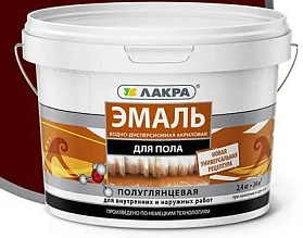 Эмаль акриловая  для пола ЛАКРА, красно-коричневый Л-С, 0.9 кг