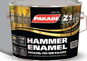 Эмаль по металлу PARADE Z1 RAL 9006  гладкая, Серебряный, Л-С 0,45л