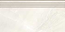 Керамогранит Kerranova Canyon Ступень К-900/SR/st01-cut белый структурированный 29.4х60, 1 кв.м.