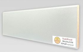 Плинтус МДФ TeckWood цветной прямой 80х10мм Серый, 1 м.п.