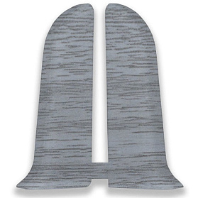 Торцевая заглушка правая для плинтуса Идеал Классик-55, К-П55-Тп (пластиковый с кабель-каналом) 282 палисандр серый, 55мм