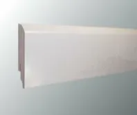 Плинтус МДФ TeckWood 70х16х2150 мм. Прайм Прямой белый глянцевый, 1 м.п.