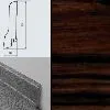 Плинтус шпонированный Burkle Макассар 80x20, 1 м.п.