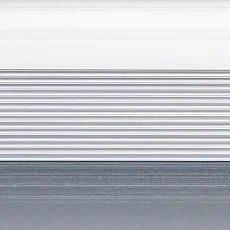 Порог (стык) Русский профиль  разноуровневый анодированный, 38*2700 мм, Серебро матовое