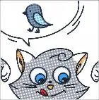 Декор Kerama Marazzi NT/A134/5009 Кошки-Мышки Птичка 20х20