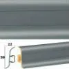 Напольный плинтус Cezar (пластиковый с кабель-каналом и прорезиненными краями) 88, 1 м.п.