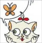 Декор Kerama Marazzi NT/A131/5009 Кошки-Мышки Бабочка 20х20